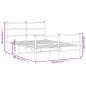 vidaXL Estructura de cama con cabecero y estribo metal negro 140x190cm vidaXL Estructura de cama con cabecero y estribo metal negro 140x190cm