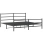 vidaXL Estructura de cama con cabecero y estribo metal negro 183x213cm vidaXL Estructura de cama con cabecero y estribo metal negro 183x213cm
