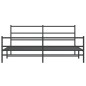 vidaXL Estructura de cama con cabecero y estribo metal negro 183x213cm vidaXL Estructura de cama con cabecero y estribo metal negro 183x213cm