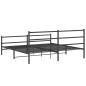 vidaXL Estructura de cama con cabecero y estribo metal negro 183x213cm vidaXL Estructura de cama con cabecero y estribo metal negro 183x213cm