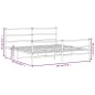 vidaXL Estructura de cama con cabecero y estribo metal negro 183x213cm vidaXL Estructura de cama con cabecero y estribo metal negro 183x213cm