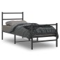 vidaXL Estructura de cama con cabecero y estribo metal negro 80x200 cm vidaXL Estructura de cama con cabecero y estribo metal negro 80x200 cm