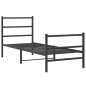 vidaXL Estructura de cama con cabecero y estribo metal negro 80x200 cm vidaXL Estructura de cama con cabecero y estribo metal negro 80x200 cm
