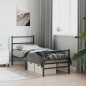 vidaXL Estructura de cama con cabecero y estribo metal negro 80x200 cm vidaXL Estructura de cama con cabecero y estribo metal negro 80x200 cm