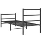 vidaXL Estructura de cama con cabecero y estribo metal negro 80x200 cm vidaXL Estructura de cama con cabecero y estribo metal negro 80x200 cm
