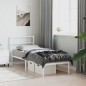 vidaXL Estructura de cama de metal con cabecero blanco 80x200 cm vidaXL Estructura de cama de metal con cabecero blanco 80x200 cm