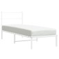 vidaXL Estructura de cama de metal con cabecero blanco 80x200 cm vidaXL Estructura de cama de metal con cabecero blanco 80x200 cm