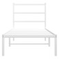 vidaXL Estructura de cama de metal con cabecero blanco 80x200 cm vidaXL Estructura de cama de metal con cabecero blanco 80x200 cm
