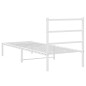 vidaXL Estructura de cama de metal con cabecero blanco 80x200 cm vidaXL Estructura de cama de metal con cabecero blanco 80x200 cm