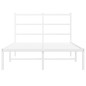 vidaXL Estructura de cama de metal con cabecero blanca 120x190 cm vidaXL Estructura de cama de metal con cabecero blanca 120x190 cm