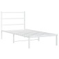 vidaXL Estructura de cama de metal con cabecero blanco 90x200 cm vidaXL Estructura de cama de metal con cabecero blanco 90x200 cm