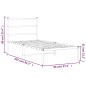 vidaXL Estructura de cama de metal con cabecero blanco 90x200 cm vidaXL Estructura de cama de metal con cabecero blanco 90x200 cm