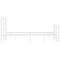 vidaXL Estructura cama metal con cabecero y estribo blanco 140x190 cm vidaXL Estructura cama metal con cabecero y estribo blanco 140x190 cm
