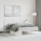 vidaXL Estructura de cama de metal con cabecero blanca 135x190 cm vidaXL Estructura de cama de metal con cabecero blanca 135x190 cm