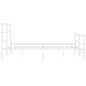 vidaXL Estructura cama metal con cabecero y estribo blanco 200x200 cm vidaXL Estructura cama metal con cabecero y estribo blanco 200x200 cm