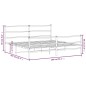 vidaXL Estructura cama metal con cabecero y estribo blanco 200x200 cm vidaXL Estructura cama metal con cabecero y estribo blanco 200x200 cm
