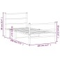 vidaXL Estructura cama metal con cabecero y estribo blanco 100x190 cm vidaXL Estructura cama metal con cabecero y estribo blanco 100x190 cm