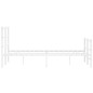 vidaXL Estructura cama metal con cabecero y estribo blanco 120x200 cm vidaXL Estructura cama metal con cabecero y estribo blanco 120x200 cm