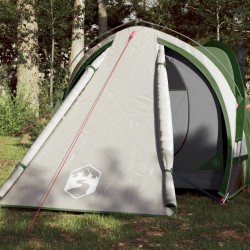 vidaXL Tienda de campaña 2 personas tafetán 185T verde 320x140x120 cm