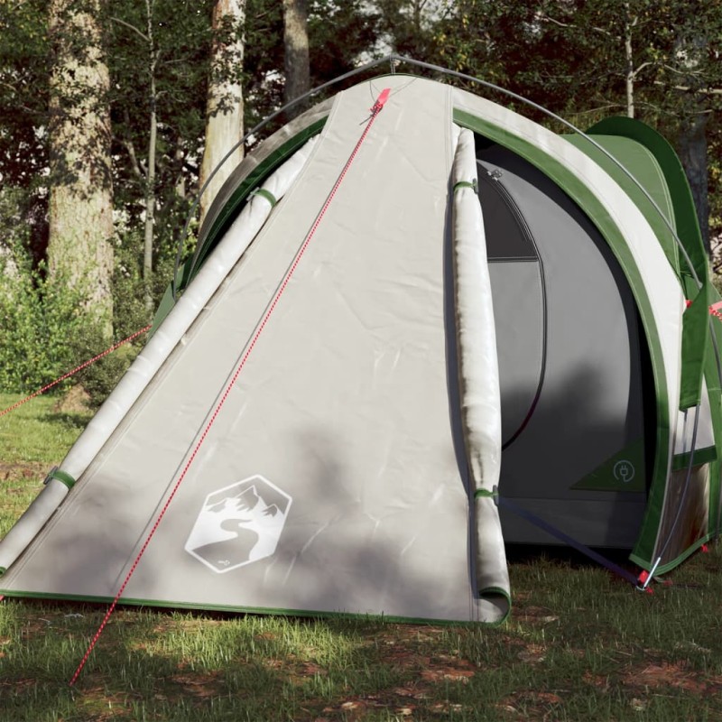 vidaXL Tienda de campaña 2 personas tafetán 185T verde 320x140x120 cm