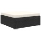 vidaXL Set muebles de jardín 8 piezas y cojines ratán sintético negro
