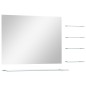 vidaXL Espejo de pared con 5 estantes plateado 80x60 cm vidaXL Espejo de pared con 5 estantes plateado 80x60 cm