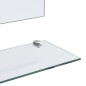 vidaXL Espejo de pared con 5 estantes plateado 80x60 cm vidaXL Espejo de pared con 5 estantes plateado 80x60 cm