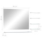 vidaXL Espejo de pared con 5 estantes plateado 80x60 cm vidaXL Espejo de pared con 5 estantes plateado 80x60 cm