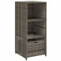 vidaXL Armario de almacenaje de jardín ratán PE gris 50x55x115 cm