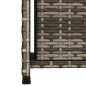vidaXL Armario de almacenaje de jardín ratán PE gris 50x55x115 cm