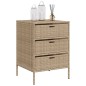 vidaXL Armario de almacenaje de jardín ratán PE beige 55x59x80 cm