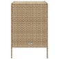vidaXL Armario de almacenaje de jardín ratán PE beige 55x59x80 cm