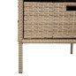 vidaXL Armario de almacenaje de jardín ratán PE beige 55x59x80 cm
