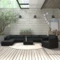 vidaXL Muebles de jardín de 11 pzas con cojines ratán sintético negro vidaXL Muebles de jardín de 11 pzas con cojines ratán sintético negro