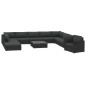 vidaXL Muebles de jardín de 11 pzas con cojines ratán sintético negro vidaXL Muebles de jardín de 11 pzas con cojines ratán sintético negro