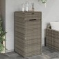vidaXL Armario de almacenaje de jardín ratán PE gris 55x55x111 cm vidaXL Armario de almacenaje de jardín ratán PE gris 55x55x111 cm