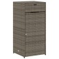vidaXL Armario de almacenaje de jardín ratán PE gris 55x55x111 cm vidaXL Armario de almacenaje de jardín ratán PE gris 55x55x111 cm