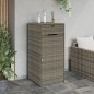vidaXL Armario de almacenaje de jardín ratán PE gris 55x55x111 cm vidaXL Armario de almacenaje de jardín ratán PE gris 55x55x111 cm