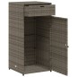 vidaXL Armario de almacenaje de jardín ratán PE gris 55x55x111 cm vidaXL Armario de almacenaje de jardín ratán PE gris 55x55x111 cm