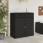 vidaXL Armario de almacenaje de jardín ratán PE negro 105x55x113 cm vidaXL Armario de almacenaje de jardín ratán PE negro 105x55x113 cm