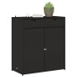 vidaXL Armario de almacenaje de jardín ratán PE negro 105x55x113 cm vidaXL Armario de almacenaje de jardín ratán PE negro 105x55x113 cm