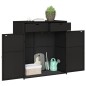 vidaXL Armario de almacenaje de jardín ratán PE negro 105x55x113 cm vidaXL Armario de almacenaje de jardín ratán PE negro 105x55x113 cm