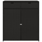 vidaXL Armario de almacenaje de jardín ratán PE negro 105x55x113 cm vidaXL Armario de almacenaje de jardín ratán PE negro 105x55x113 cm