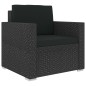 vidaXL Muebles de jardín de 11 pzas con cojines ratán sintético negro vidaXL Muebles de jardín de 11 pzas con cojines ratán sintético negro