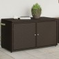 vidaXL Armario de almacenaje de jardín ratán PE marrón 110x55x60,5 cm vidaXL Armario de almacenaje de jardín ratán PE marrón 110x55x60,5 cm
