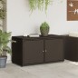 vidaXL Armario de almacenaje de jardín ratán PE marrón 110x55x60,5 cm vidaXL Armario de almacenaje de jardín ratán PE marrón 110x55x60,5 cm