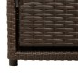 vidaXL Armario de almacenaje de jardín ratán PE marrón 110x55x60,5 cm vidaXL Armario de almacenaje de jardín ratán PE marrón 110x55x60,5 cm