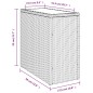 vidaXL Mesa auxiliar jardín tapa vidrio ratán PE beige 58x27,5x55 cm