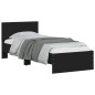 vidaXL Cama con cabecero madera de ingeniería negra 90x190 cm vidaXL Cama con cabecero madera de ingeniería negra 90x190 cm