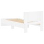 vidaXL Estructura cama con cabecero madera ingeniería blanco 90x200 cm vidaXL Estructura cama con cabecero madera ingeniería blanco 90x200 cm